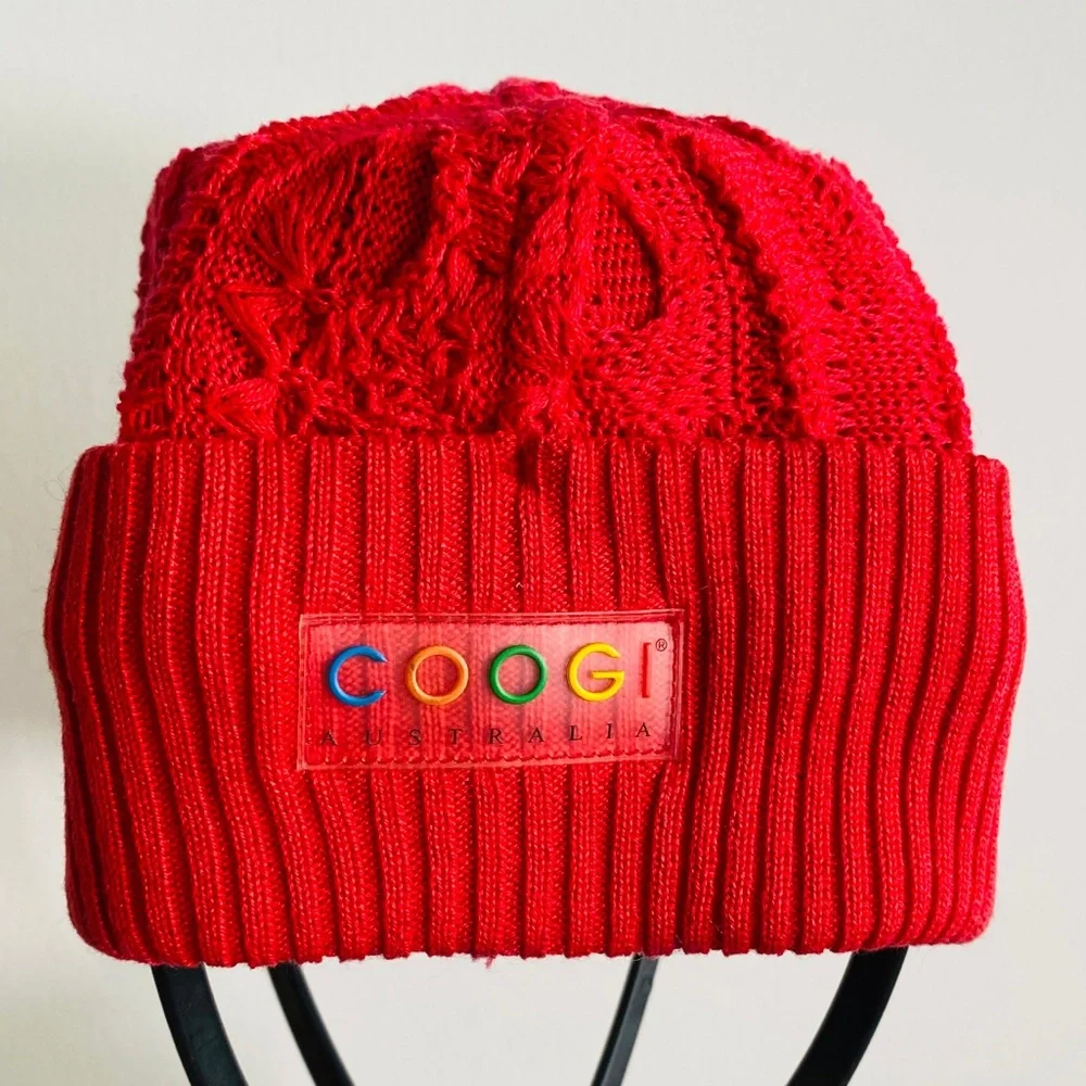 Vintage Red COOGI Beanie Hat Unisex